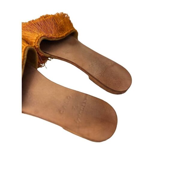 Calo x ByJAMES Women's Size 7 Silk Tassel Slipper Sandals - Picture 6 of 7